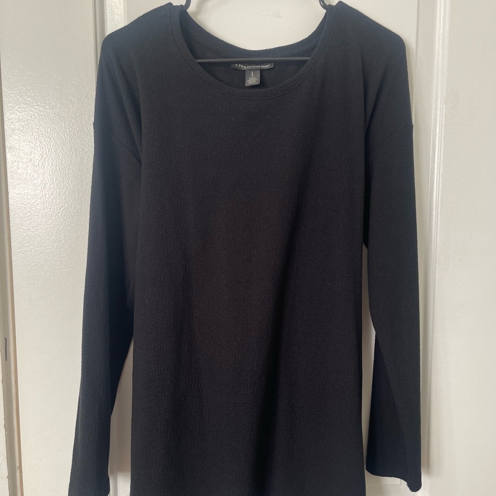 Black Long Sleeve Maternity Top